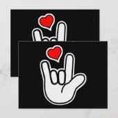 Sign Language I Love You Sign ポストカード (正面/裏面)