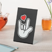 Sign Language I Love You Sign 台座サイン (インサイチュ)