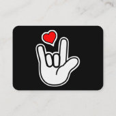Sign Language I Love You Sign 名刺 (裏面)