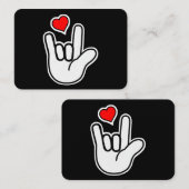 Sign Language I Love You Sign 名刺 (正面/裏面)