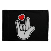 Sign Language I Love You Sign 枕カバー (裏面)