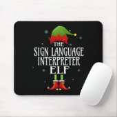 Sign Language Interpreter小妖精や小人Matching Family Gro マウスパッド (マウス)