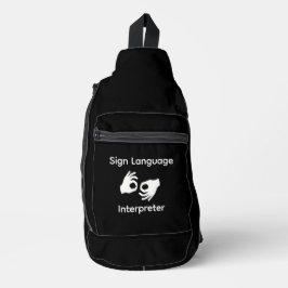 Sign Language Interpreter Sling Bag Black スリングバッグ