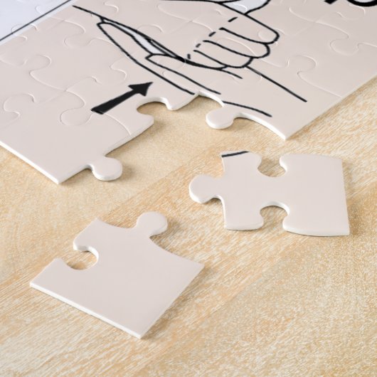 SIGN LANGUAGE jigsaw puzzle ジグソーパズル (側面)