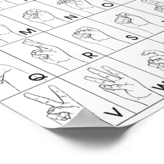 SIGN LANGUAGE poster ポスター (角)