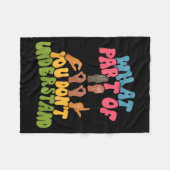 Sign Language - What Part Of Asl Don't You Underst フリースブランケット (正面(横))