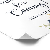 Sign Navy & 来赤面に感謝 ポスター (角)