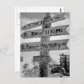 Sign on Tarawaは海洋ユーモア_戦争イメージを示している ポストカード (正面/裏面)