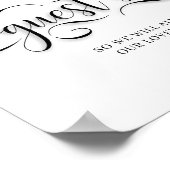 Sign Our Guest Board 結婚's Sign ポスター (角)