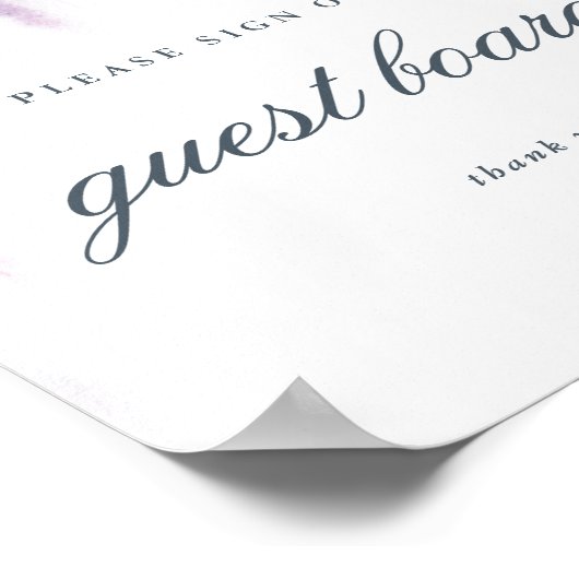 sign our guest board/book sign ポスター (角)