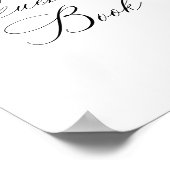 Sign our Guest Book披露宴テーブルの署名ポスター ポスター (角)