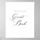 Sign our Guest Book披露宴テーブルの署名ポスター ポスター (正面)