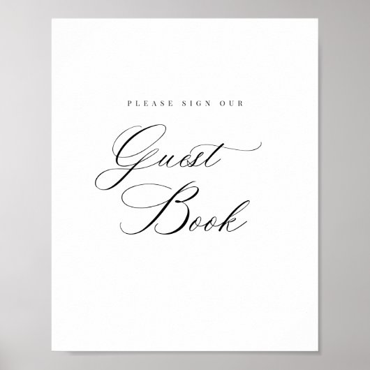 Sign our Guest Book披露宴テーブルの署名ポスター ポスター (正面)