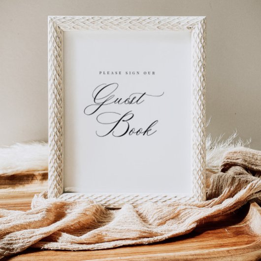 Sign our Guest Book披露宴テーブルの署名ポスター ポスター