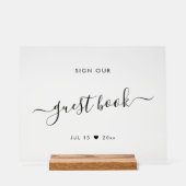 Sign Our Guest Book 結婚's Black アクリルサイン (正面)