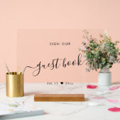 Sign Our Guest Book 結婚's Black アクリルサイン (ウェディング)