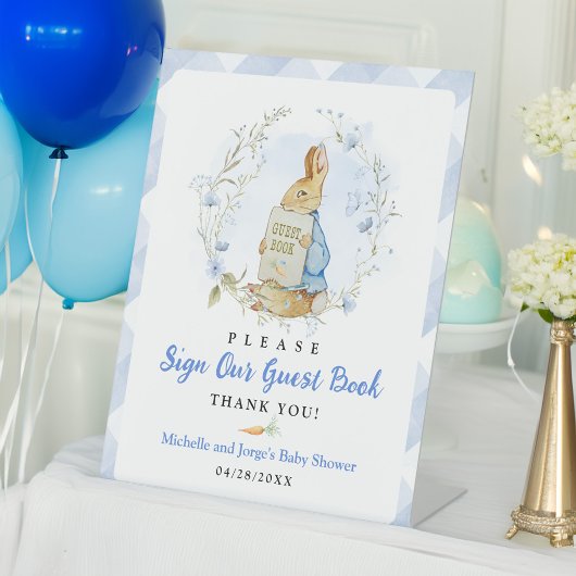 Sign Our Guest Book Peter Rabbit Pedestal Sign 台座サイン