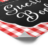 Sign our Guest Book Sign - RedベビーQ ポスター (角)