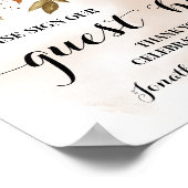 Sign our Guest Book Wedding Fall Autumn Shower ポスター (角)