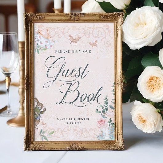 Sign Our Guestbook | Alice In Wonderland Decoupage ポスター