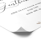 Sign Our Guestbook Rustic Winter Floral Berries ポスター (角)