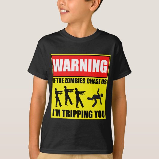 Sign.pngを警告するゾンビ旅行 Tシャツ (正面)