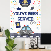 Sign Police Officerのパーティー・サインを受け取った ポスター (ホームオフィス)