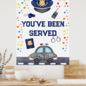 Sign Police Officerのパーティー・サインを受け取った ポスター (キッチン)
