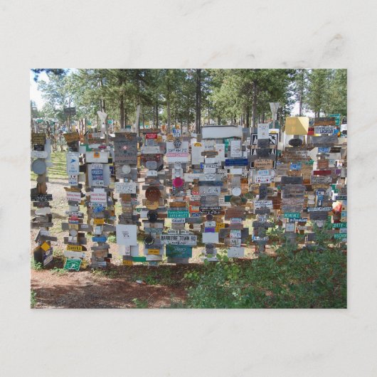 Sign Post Forest，ワトソン湖，ユーコン ポストカード (正面)