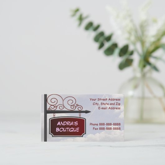 Sign Shop 実在 Estate Agent名刺 名刺 (スタンド正面)