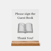 Sign the Guest Book clear アクリルサイン (正面)
