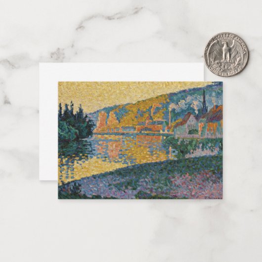 Signac - The Andelys, Setting Sun, Opus 135 ノートカード (正面/裏面インサイチュ)