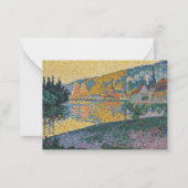 Signac - The Andelys, Setting Sun, Opus 135 ノートカード (正面)