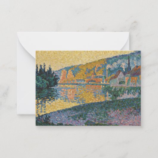 Signac - The Andelys, Setting Sun, Opus 135 ノートカード (正面)