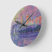 Signac's Le Chateauuのdes Papes ラウンド壁時計 (傾斜)