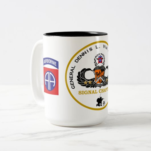 Signal Chapterコーヒーマグ章のロゴ ツートーンマグカップ (正面左)