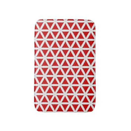 Signal Flux – Red & White Modern Design バスマット (正面縦)