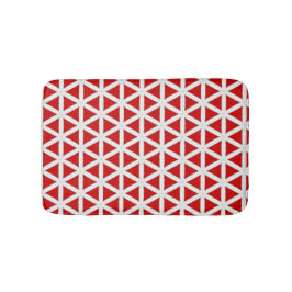 Signal Flux – Red & White Modern Design バスマット