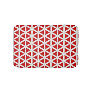 Signal Flux – Red & White Modern Design バスマット