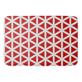 Signal Flux – Red & White Modern Design バスマット