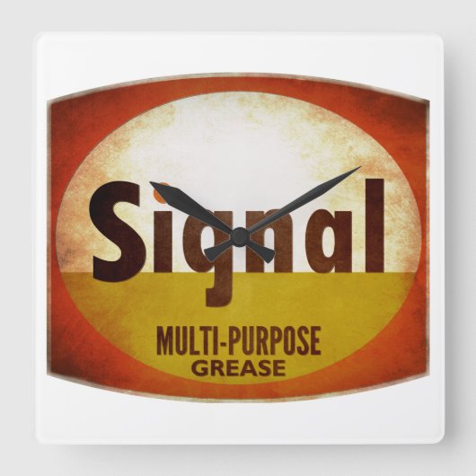 Signal Multi-Purpose Grease ビンテージ看板 時計 (正面)
