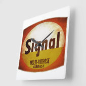 Signal Multi-Purpose Grease ビンテージ看板 時計 (傾斜)