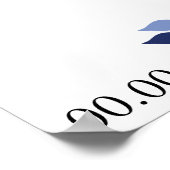 Signature結婚's Guest Book Tree, in Blues. ポスター (角)