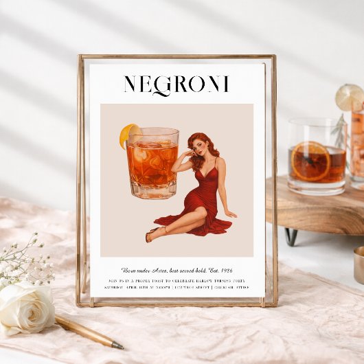 Signature Cocktail | Aries Zodiac Birthday 招待状