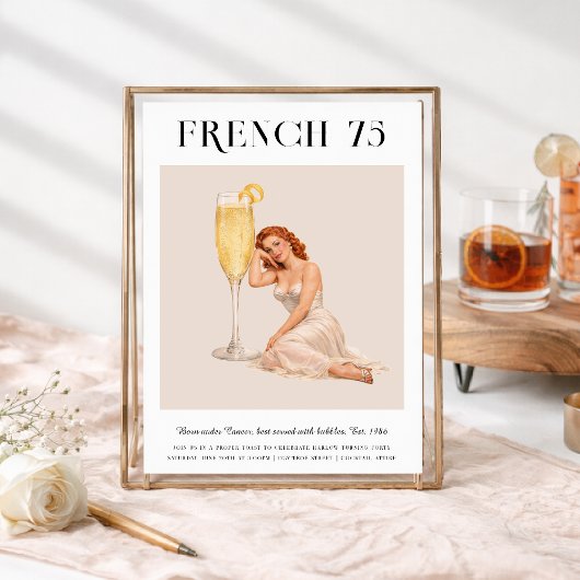 Signature Cocktail | Cancer Zodiac Birthday 招待状