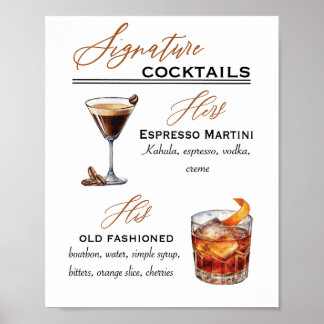 Signature Cocktails ポスター