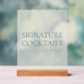 Signature Cocktails Acrylic Wedding Sign アクリルサイン (ニュートラル)