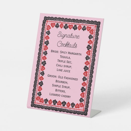 Signature Cocktails Pedestal Sign 台座サイン (正面)