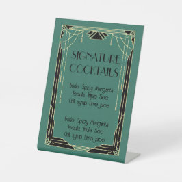 Signature Cocktails Pedestal Sign 台座サイン