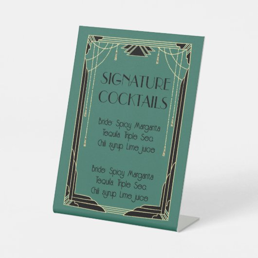 Signature Cocktails Pedestal Sign 台座サイン (正面)
